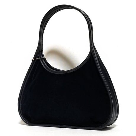 Mint Vintage Coach Rare 6101 Ergo Boho Black Velvet Leather Collector Bag Purse