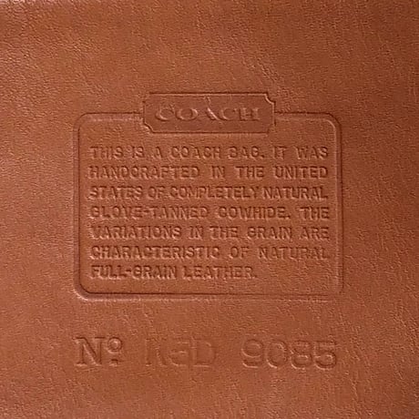 Vintage Coach 9085  Great preowned British Tan Glove Tanned Leather XL Duffle Sac Bucket Bag