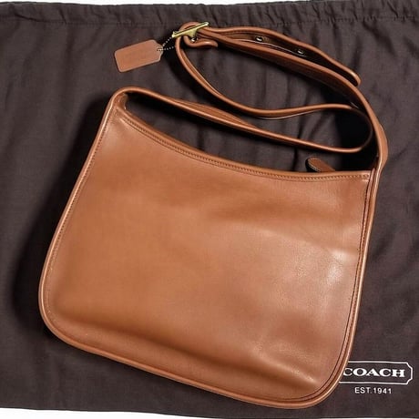 New Unused!  Vintage Coach Rare 9980 Taft Bag British Tan Glove Tanned Leather Crossbody