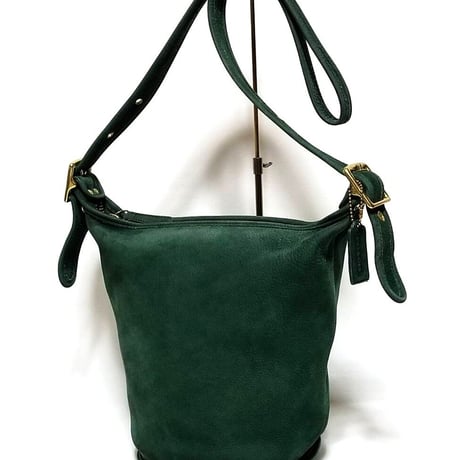 Near Mint! Vintage Coach Rare 4952 Duffle Bag Green Nuback Leather Sonoma Collection Crossbody #9953