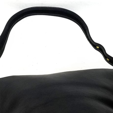 Vintage Coach Very Rare 0359−003 Duffle Sac Talon Zipper Black Leather Shoulder Bag Great pre-owned
