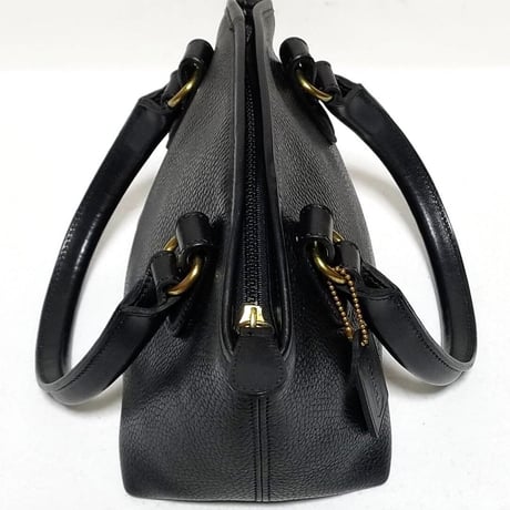 Mint!  Vintage Coach Very Rare Sheridan Collection Zip Top Bag Small Black Leather 1289−302 Handbag