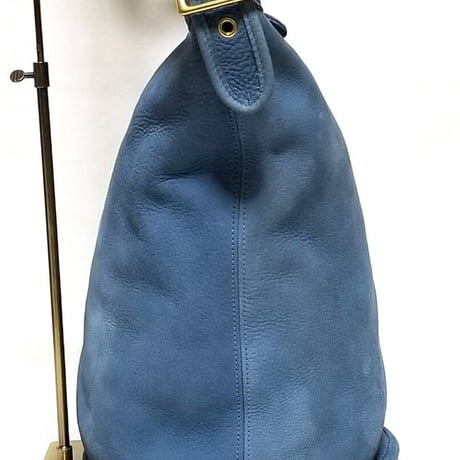 Vintage Coach Rare 4950 XL Duffle Sac Sonoma Collection Blue Nubuck Leather Bucket Bag #9085