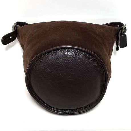 Vintage Coach Rare 9010 Berkeley Duffle Sac Mahogany Reverse Suede Bucket Shoulder Bag Hobo