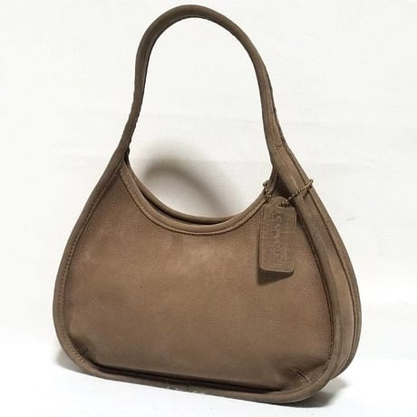 Excellent!  Vintage Coach Rare 4399 Ergo Mini Taupe Nuback Leather Hobo Purse  ＃9027 Ergo