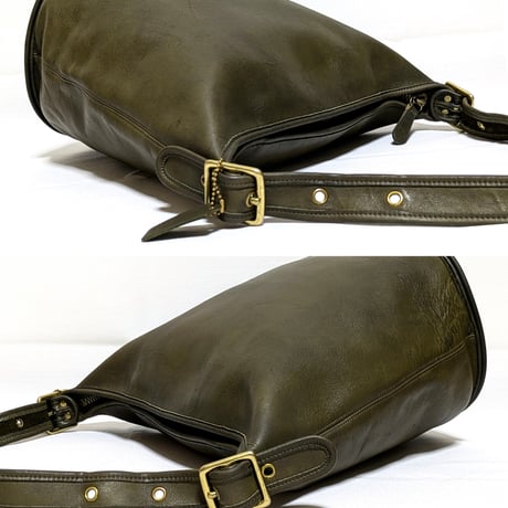 Vintage Coach 9085 XL Duffle Sac Rare Olive Glove Tanned Leather Shoulder Bag Good pre-owned