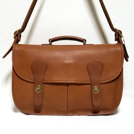 Excellent!  Vintage Coach Rare Carrier Messenger Bag British Tan Glove Tanned Leather Shoulder Bag
