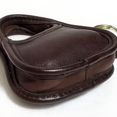 Unused  Vintage Coach  Rare Mini Ergo  Mahogany Leather  Key fob  Key ring  Key chain