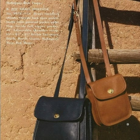 Vintage Coach Rare 9979 Sidepack British Tan Glove Tanned Leather Crossbody Shoulder Bag