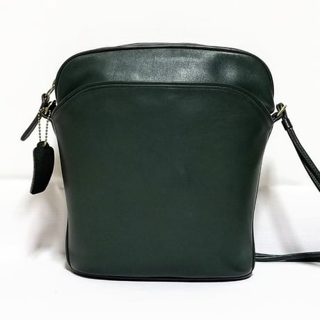 Excellent! Vintage Coach Rare Gallery Bag 0602−122 Green Glove Tanned Leather Shoulder Bag Crossbody