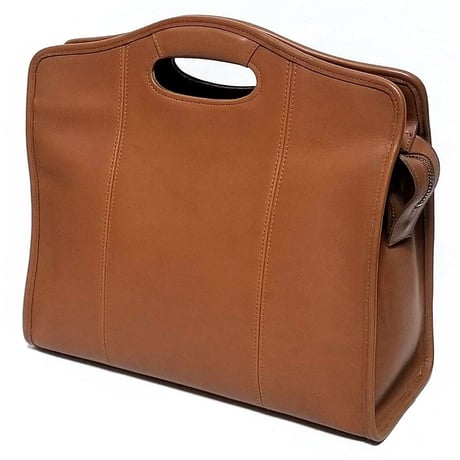 Mint!  Vintage Coach 9995 Zip Top Shopper British Tan Glove Tanned Leather Crossbody Large Toto