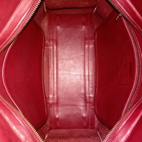 Vintage Coach 9995 Zip Top Shopper Red Glove Tanned Leather Crossbody Very Good Pre-owned Condition
