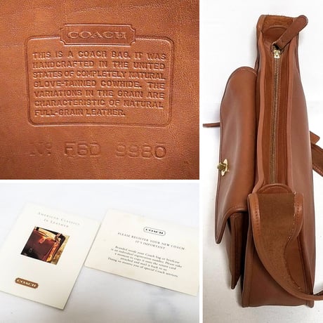 Barely Used! Vintage Coach Rare 9980 Taft Bag Bottle British Tan Glove Tanned Leather Crossbody