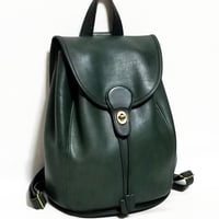 Vintage Coach  9943 Rare Bottle Green Leather Classic Backpack Rucksack Weekender Good Condition