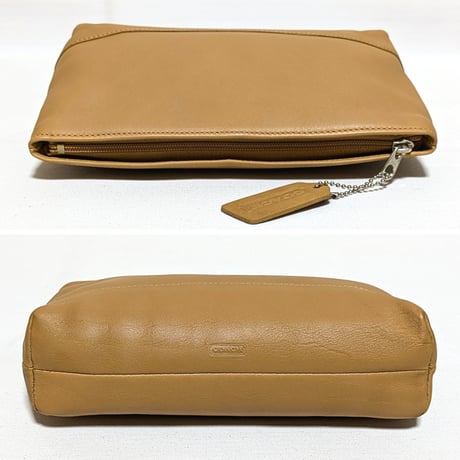 ⭐Set Sales Unused! Vintage Coach Rare Cosmetic Case Large ＆ Jewelry Box Leather Makeup Travel