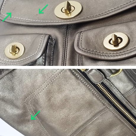 Near Mint!  Vintage Coach Rare 12791 Limited Ed. Bleecker Street Peyton Legacy Toto Platinum Leather