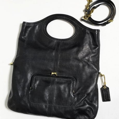 Excellent!  Vintage Coach  Rare 12250  Ergo Convertible Black Leather 3way Tote Bag