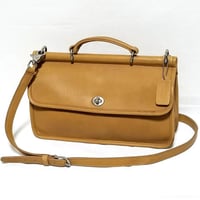 Vintage Coach Rare 9153 Willis City Bag Satchel Flap Glove Tanned Leather Shoulder Bag Crossbody