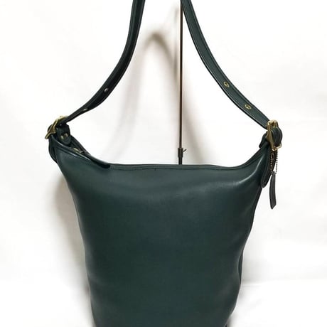 Mint  Vintage Coach Rare 9085 XL Duffle Sac Bottle Green Glove Tanned Leather Shoulder Bucket Bag