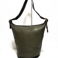 【Reserved Item】　Rare Vintage Coach 9085 XL Duffle Sac Olive Leather Shoulder Bag Pre-owned