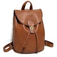 Excellent  Vintage Coach  9943 Classic Backpack Rucksack Brown Glove Tanned Leather Weekender