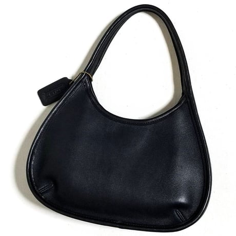 Mint Vintage Coach 9027 Ergo Mini Black Glove Tanned Leather Hobo Purse