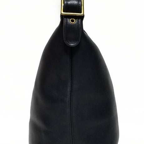 Vintage Coach Very Rare 0359−003 Duffle Sac Talon Zipper Black Leather Shoulder Bag Great pre-owned
