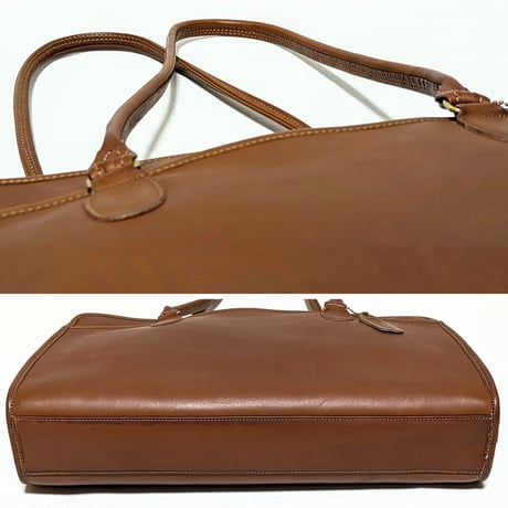Excellent! Vintage Coach Very Rare Gramercy Brief  British Tan Glove Tanned Leather Shoulder Bag