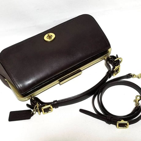 Near Mint!  Vintage Coach Very Rare 25318 Legacy Pin Polished Retro Frame Flap Shoulderbag Handbag