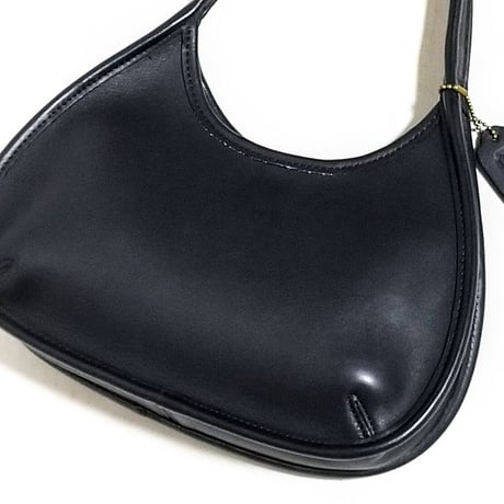 Mint Vintage Coach 9027 Ergo Mini Black Glove Tanned Leather Hobo Purse