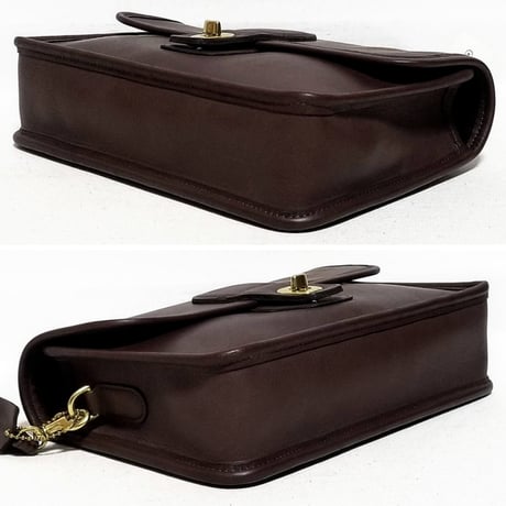 New Unused!  Vintage Coach 9832 Turnrock Clutch   Mahogany Glove Tanned Leather with Paper hangtag