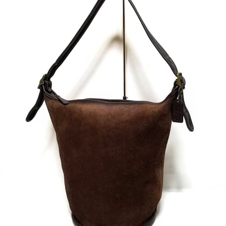 Vintage Coach Rare 9010 Berkeley Duffle Sac Mahogany Reverse Suede Bucket Shoulder Bag Hobo