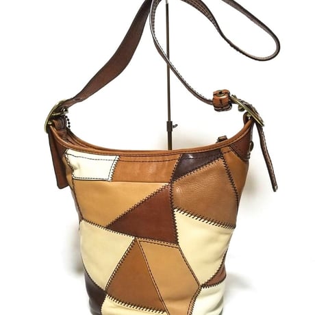 Excellent Vintage Coach Rare 11462 Limited 600 Only of Japan Bleecker Duffle Bucket Bag Patchwork