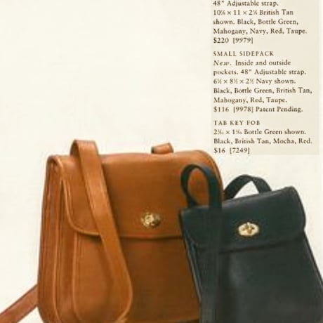 Vintage Coach Rare 9979 Sidepack British Tan Glove Tanned Leather Crossbody Shoulder Bag