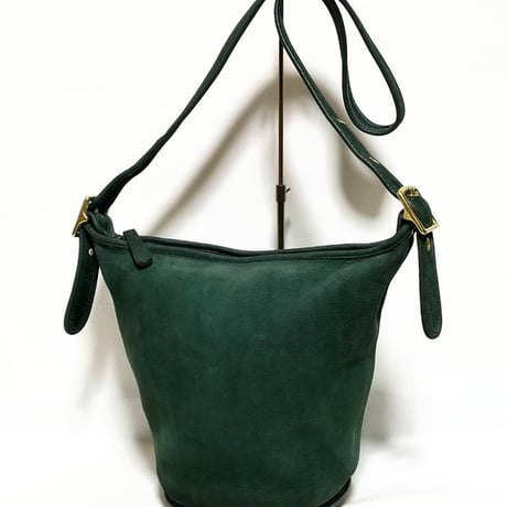 ② Vintage Coach Rare 4952 Daffle Bag Green Nubac Leather Sonoma Collection Crossbody Good pre-owned