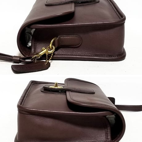 New Unused!  Vintage Coach 9832 Turnrock Clutch   Mahogany Glove Tanned Leather with Paper hangtag