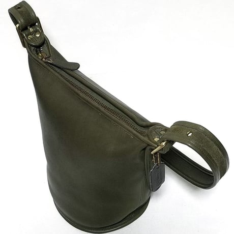Near Mint! Vintage Coach 9953 Helen's Legacy Bucket Bag  Olive Green Leather Shoulder Bag Crossbody