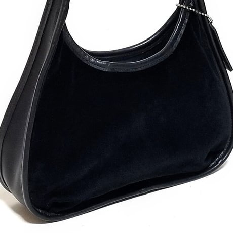 Mint Vintage Coach Rare 6101 Ergo Boho Black Velvet Leather Collector Bag Purse