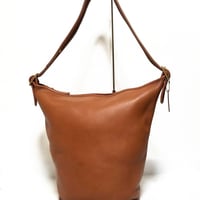 Excellent! Vintage Coach Rare 671−9108 XL Duffle Sac Brown Glove Tanned Leather Shoulder Bag