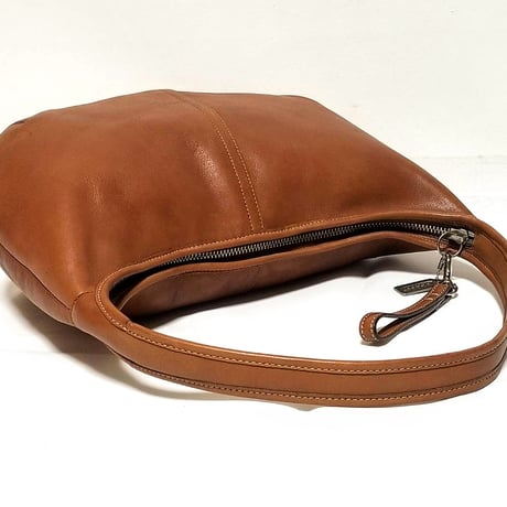 Vintage Coach Rare 9226 Ergo Brown Leather Zip Round Hobo Great Pre-owned Condition