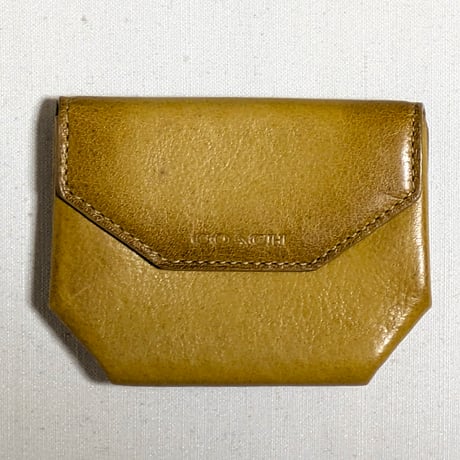【Very rare 3-item set sale】All three are unused!   Vintage Coach  Coin purse  Mirror  Large pouch