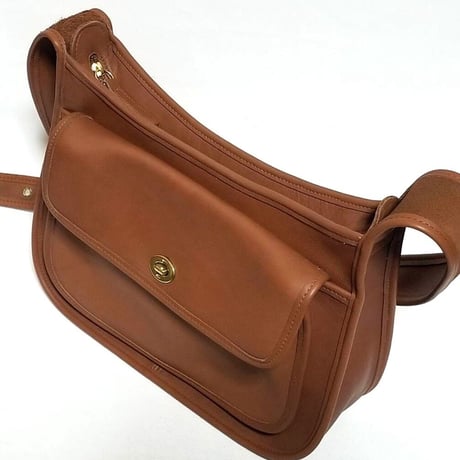 New Unused!  Vintage Coach Rare 9980 Taft Bag British Tan Glove Tanned Leather Crossbody