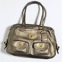 Near Mint!  Vintage Coach Rare 12791 Limited Ed. Bleecker Street Peyton Legacy Toto Platinum Leather