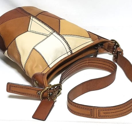 Excellent Vintage Coach Rare 11462 Limited 600 Only of Japan Bleecker Duffle Bucket Bag Patchwork