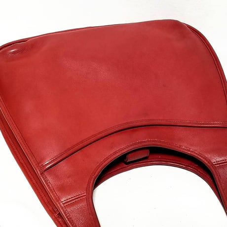 Restocked!  Vintage Coach Rare 9035 Double Shoulder Strap Red Glove Tanned Leather Hobo