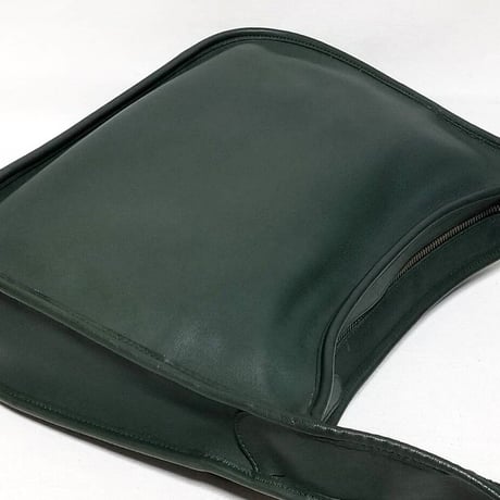 Excellent Vintage Coach Rare 9980 Taft Bag Bottle Green Glove Tanned Leather Crossbody
