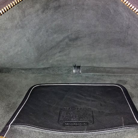 Vintage Coach Rare 956−8818 N.Y.C. Document Laptop Case TALON Zipper Black Leather Portfolio #5225