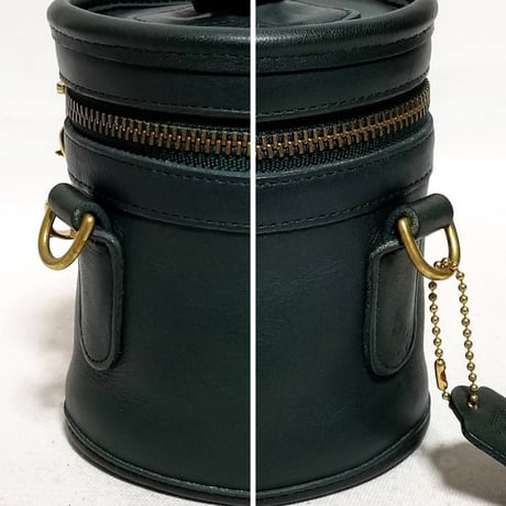 Vintage Coach Rare 9955 Trail Bag Bottle Green Glove Tanned Leather Shoulder Bag Crossbody