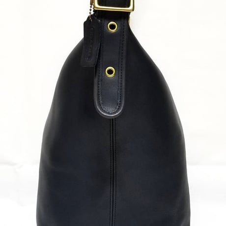 Unused！ Vintage Coach Rare 9085 XL Duffle Sac Navy Glove Tanned Leather Shoulder Bucket Bag