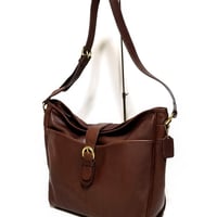 Mint! Vintage Coach Rare Studio Bag Large Brown Glove Tanned Leather Shoulder Bag Crossbody #4081